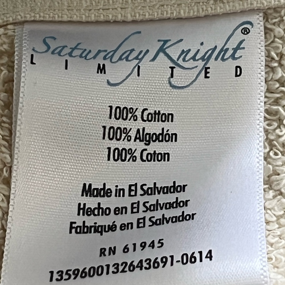 . Saturday Knight Limited Tip towel